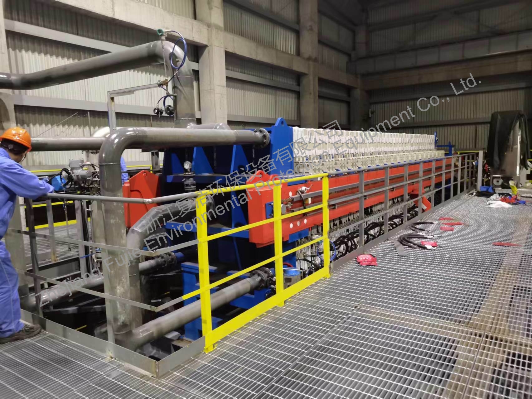 industrial filter press installation and setup