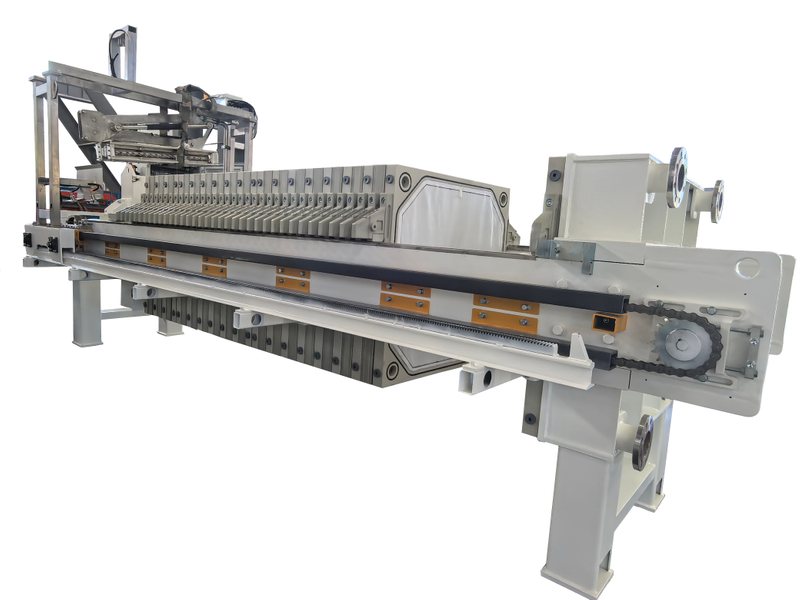 High Temperature Filter Press with Automatic Pulling Device and Washing System