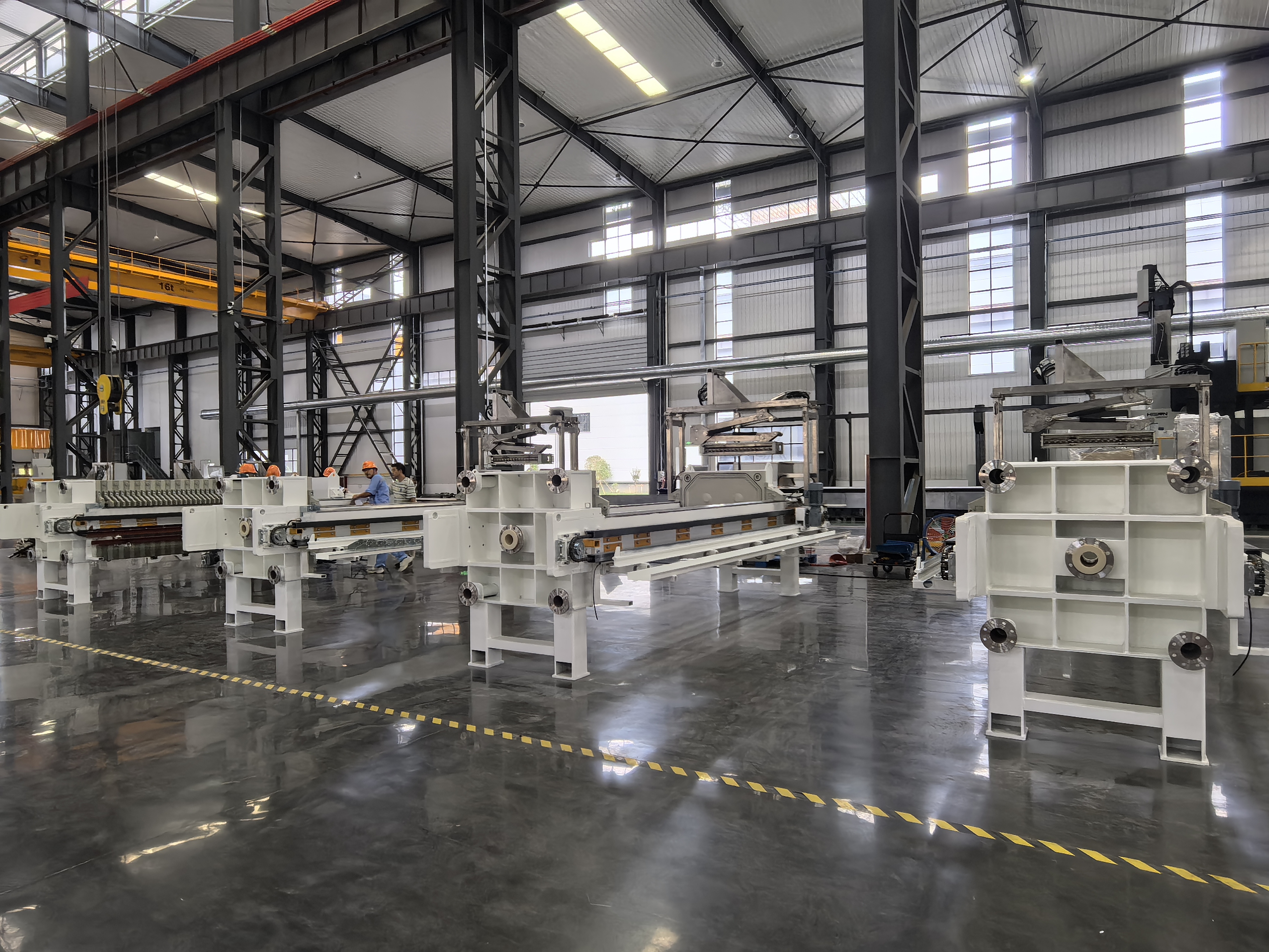 High Temperature Filter Press with Automatic Pulling Device and Washing System